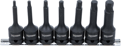 SCREW EXTRACTOR SET | 12.5 MM (1/2") DRIVE | FOR DAMAGED INTERNAL HEXAGON 4 - 12 MM | 7 PCS. (7004)