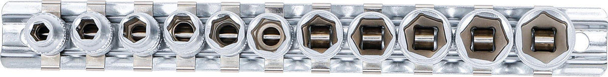 SOCKET SET, HEXAGON | 6.3 MM (1/4") DRIVE | INCH SIZES | 11 PCS. (2433)