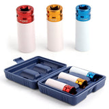 THIN-WALL IMPACT SOCKET SET WITH PROTECTORS | 12.5 MM (1/2") | 17/19/21 MM | 3 PCS. (SK7200)