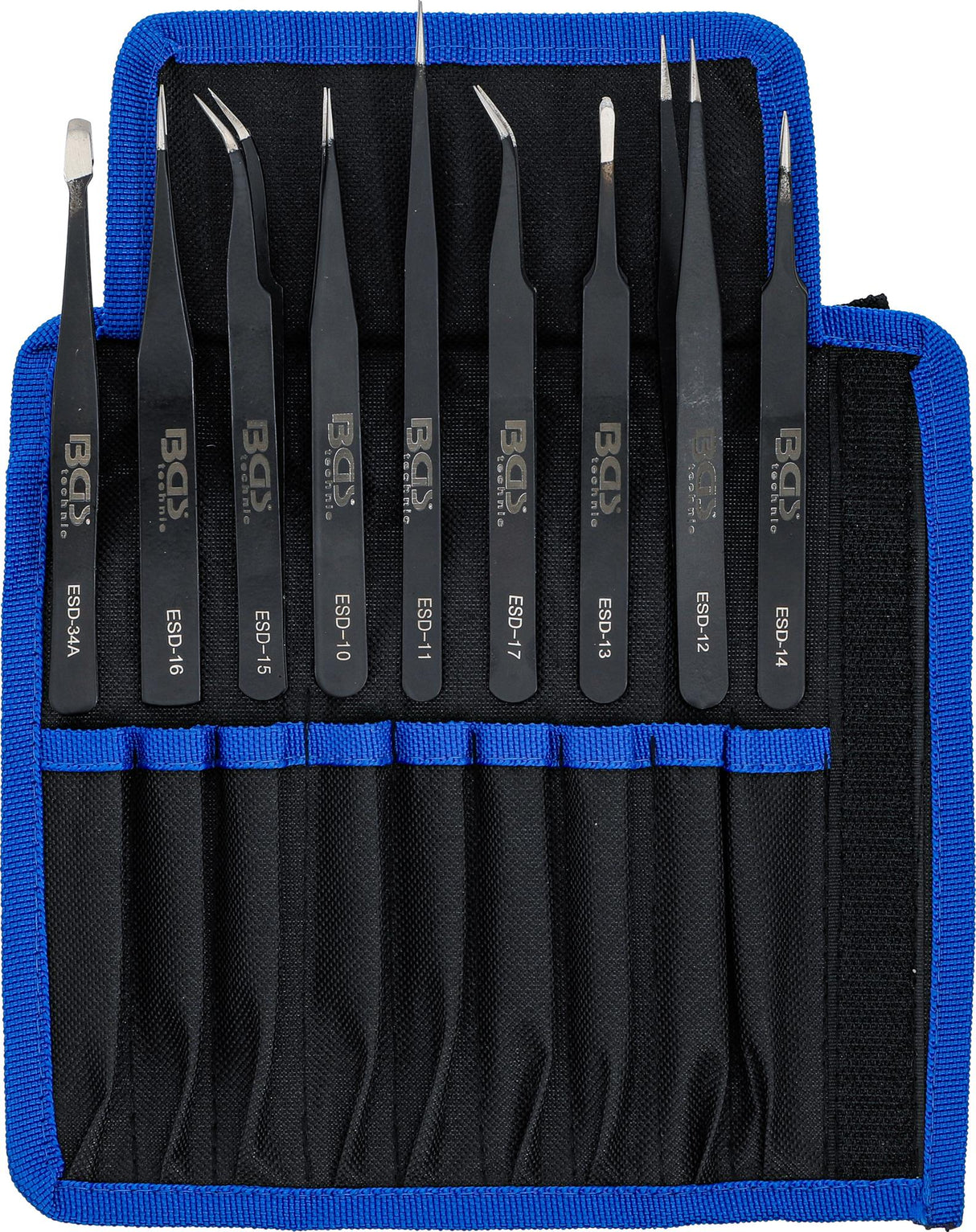 STAINLESS STEEL TWEEZERS SET | 9 PCS. (74413)