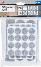 FELT PADS SET | TINGED WITH GRAY | 80 PCS. (80702)