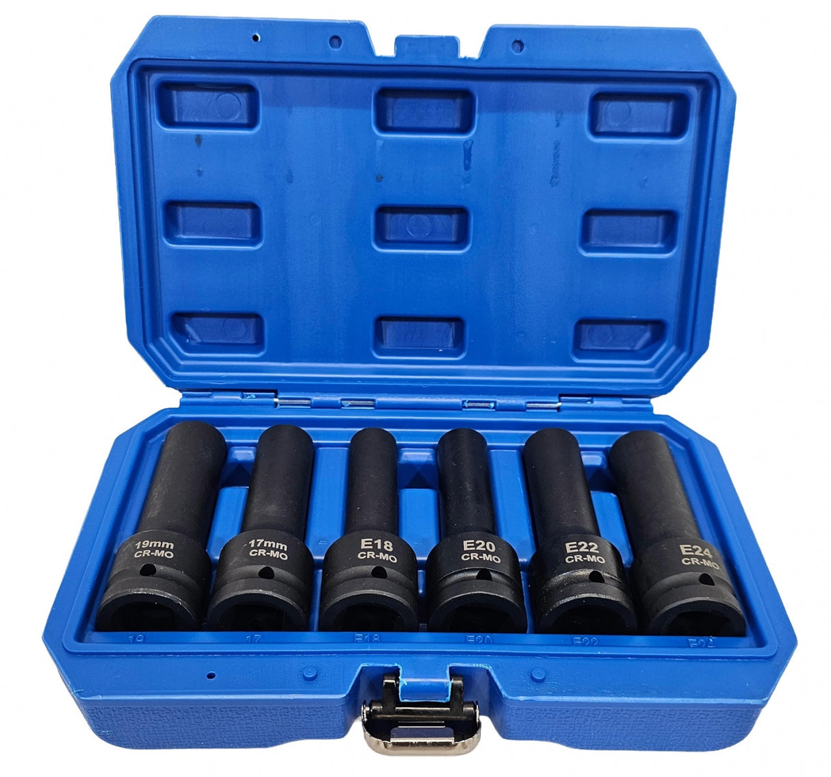 LONG IMPACT SOCKET SET E-TYPE AND TWELVE-POINT | 20 MM (3/4") | 6 PCS. (SK3410)