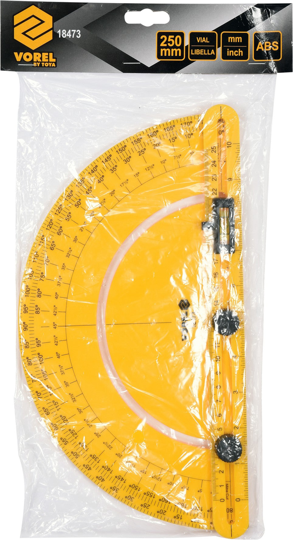 PROTRACTOR WITH LEVEL (18473)
