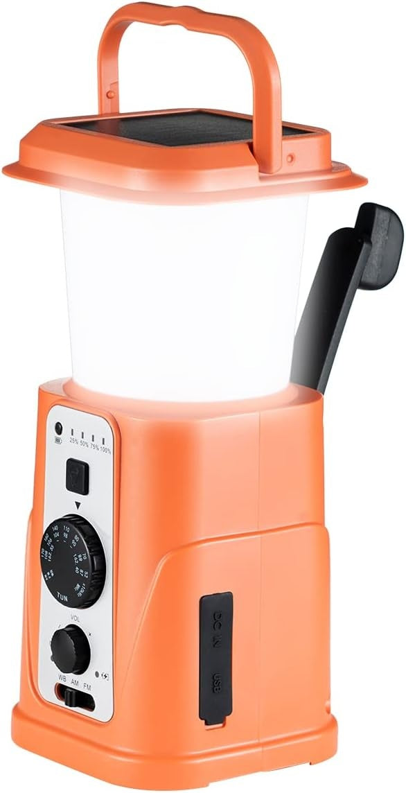 SOLAR AND MANUAL LEVER FLASHLIGHT WITH RADIO | LI-ION (SL2R)