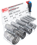 HOSE CLAMP SET | STAINLESS | ON DISPLAY BOARD | 111 PCS. (8095)