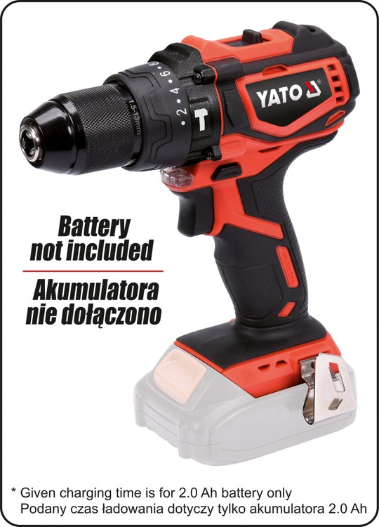 IMPACT DRILL DRIVER 18V 42NM - BODY (YT-82797)