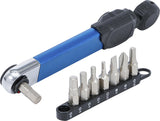 TORQUE WRENCH | INTERNAL HEXAGON 6.3 MM (1/4") | 2 - 10 NM | WITH BIT SET | 9 PCS. (74295)