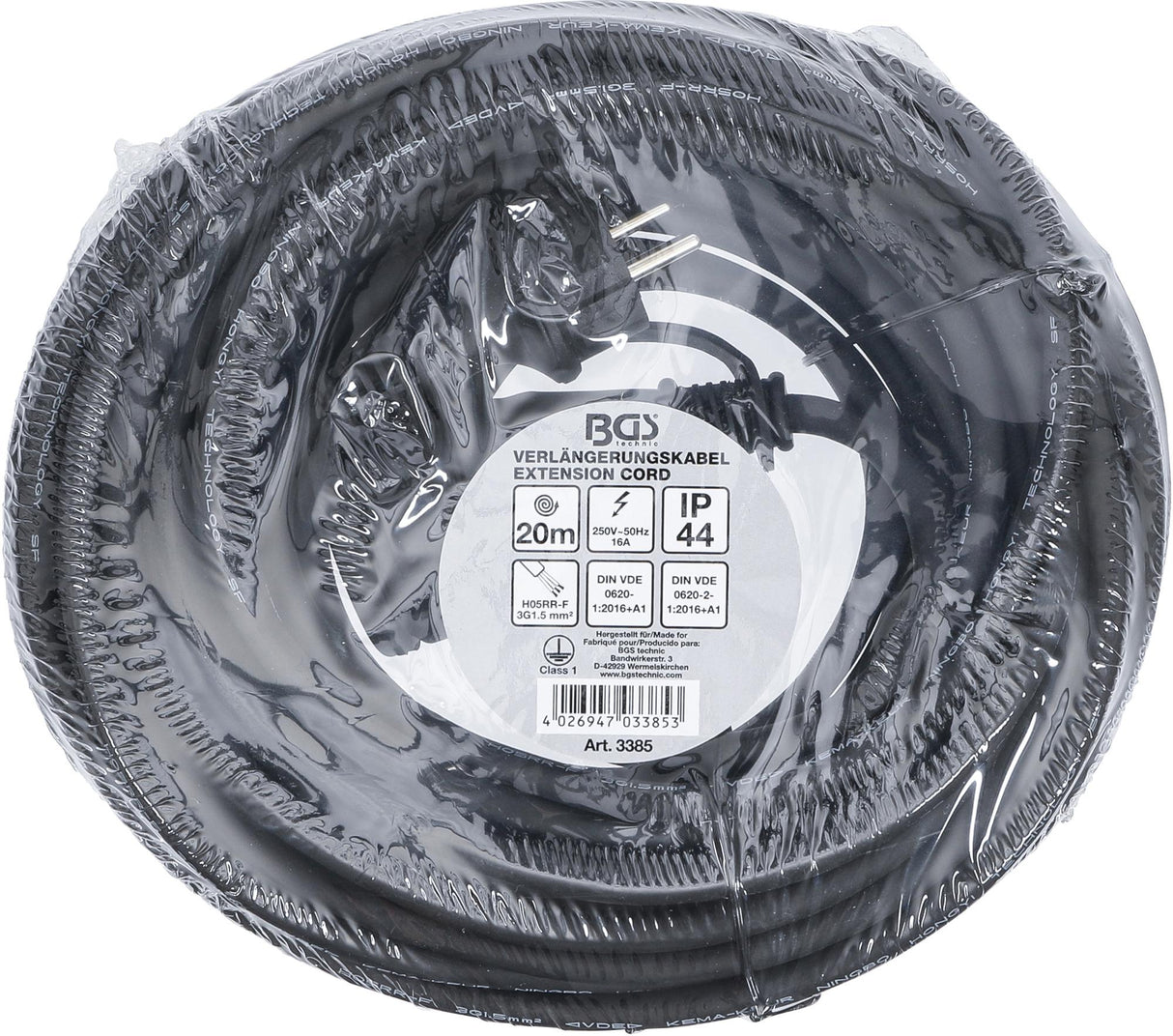 EXTENSION CORD | 20 M | 3 X 1.5 MM² | IP 44 (3385)