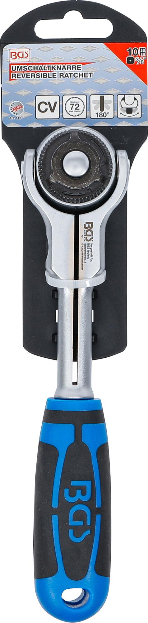 REVERSIBLE RATCHET WITH BALL HEAD | 10 MM (3/8") (113)