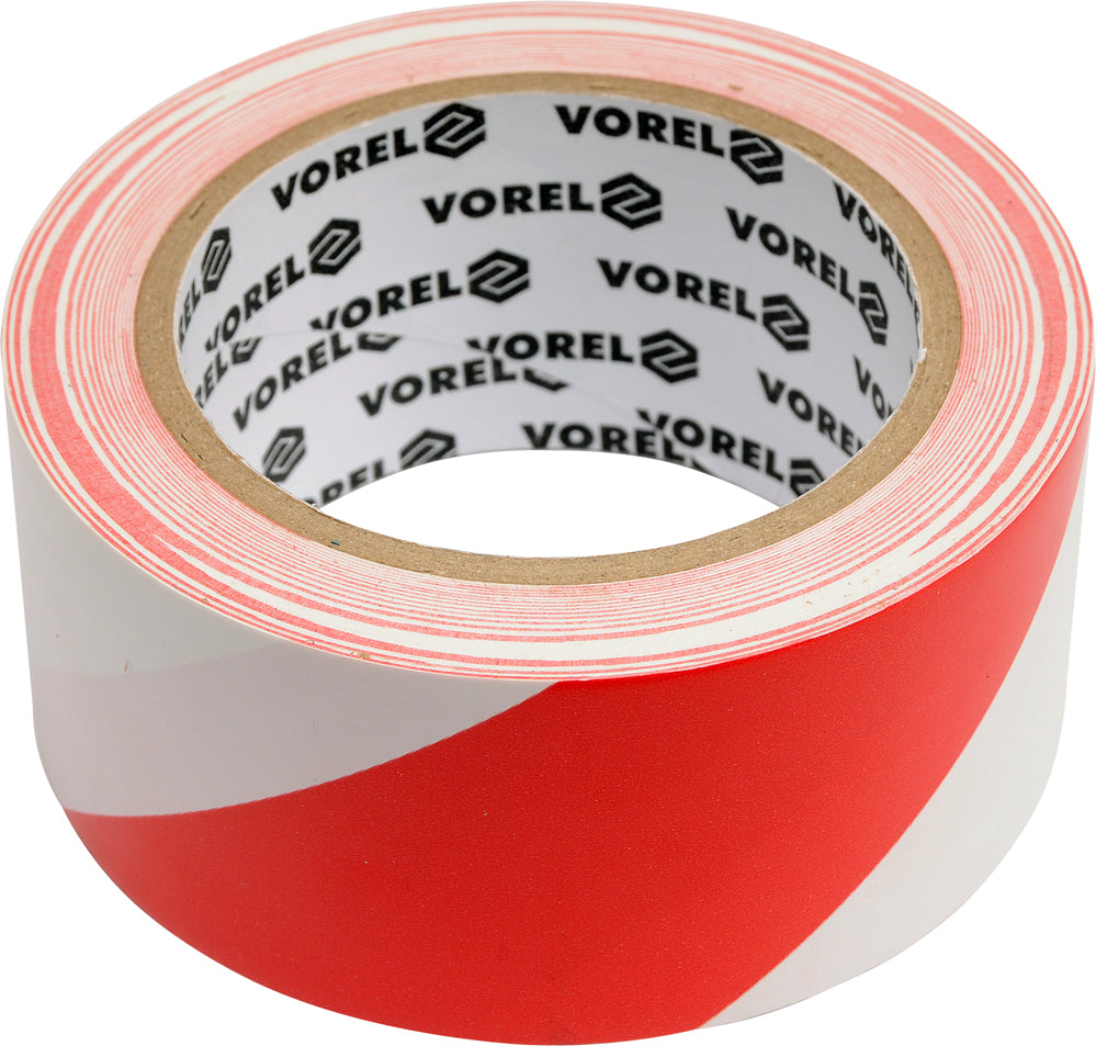 WARNING TAPE WHITE / RED 48MMX33M (75230)