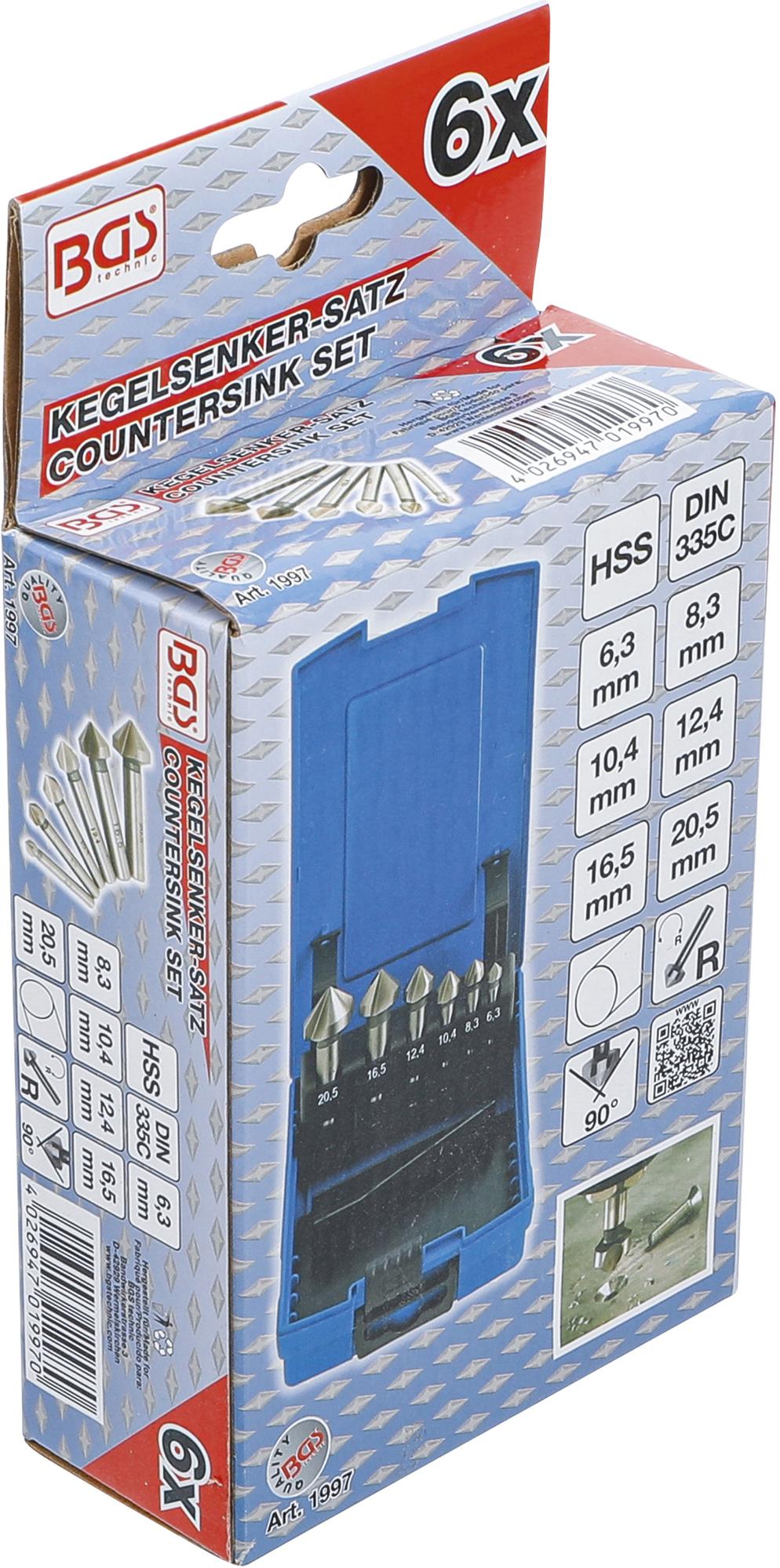 COUNTERSINK SET | HSS | DIN 335 FORM C | 6 PCS. (1997)