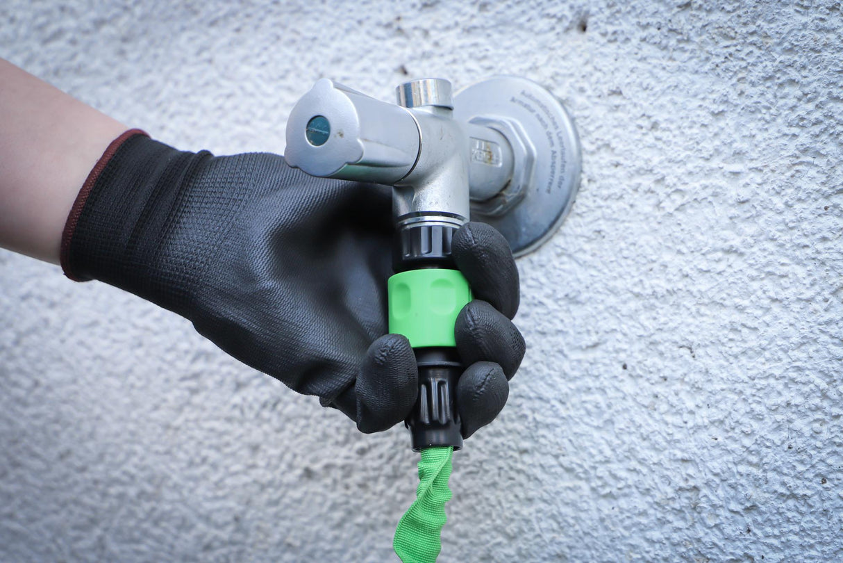 WATER HOSE | TEXTILE | FLEXIBLE | WITH GARDEN HAND SHOWER WITH 7 FUNCTIONS | 3 - 10 M (70903)
