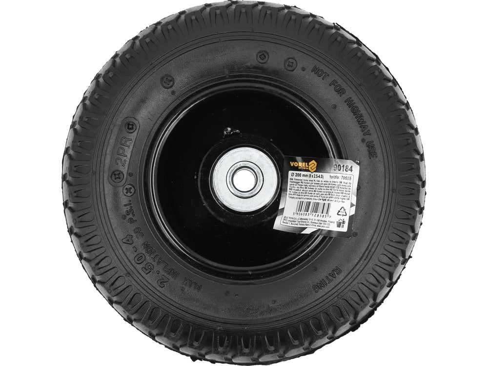 PNEUMATIC WHEEL FOR FIREWOOD TROLLEY 78655 | 200 MM (8X2.5-4) (90184)