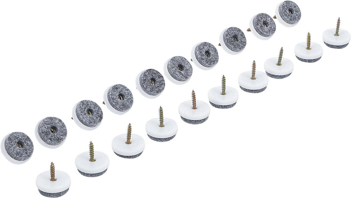 FELT PADS SET | WITH PIN | Ø 24 MM | 20 PCS. (80862)