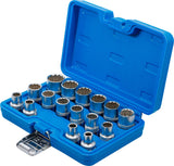 SOCKET SET, 12-POINT | 12.5 MM (1/2") DRIVE | 8 - 24 MM | 16 PCS. (2226)