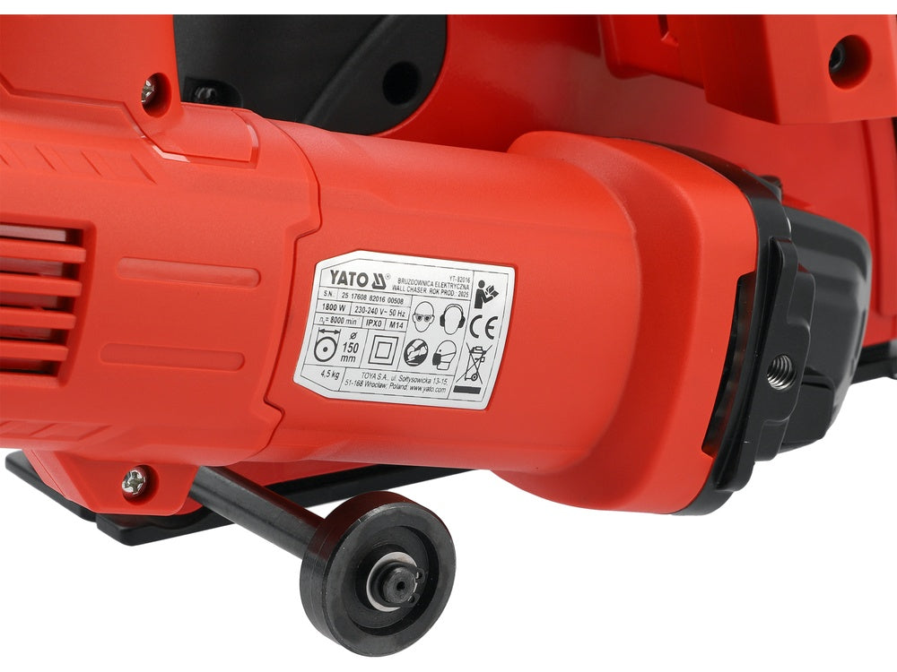 1800W WALL CHASER | 150MM DISCS | WITH DUST EXTRACTION AND ADJUSTABLE DEPTH UP TO 40MM (YT-82016)