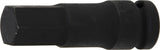 IMPACT BIT SOCKET | LENGTH 75 MM | 12.5 MM (1/2") DRIVE | INTERNAL HEXAGON 19 MM (5481-M19)