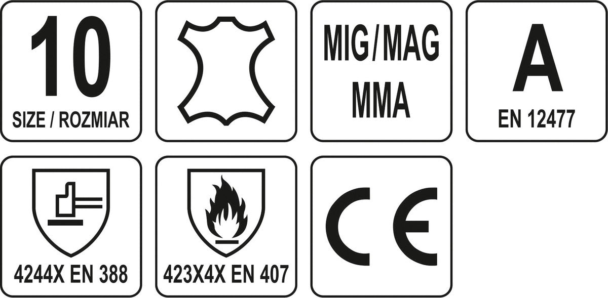 WELDING GLOVES S. 10 (YT-74824)