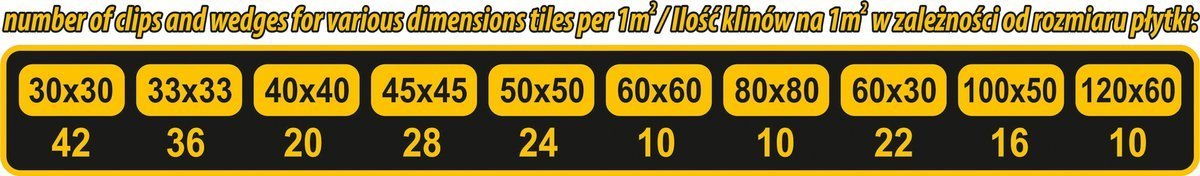 TILE LEVELING SYSTEM | 1 MM / 100 WEDGES AND 300 CLIPS SET IN A BUCKET (04715)