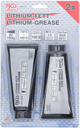 LITHIUM GREASE FOR GREASE GUN BGS 9311 | 2 TUBES (9312)