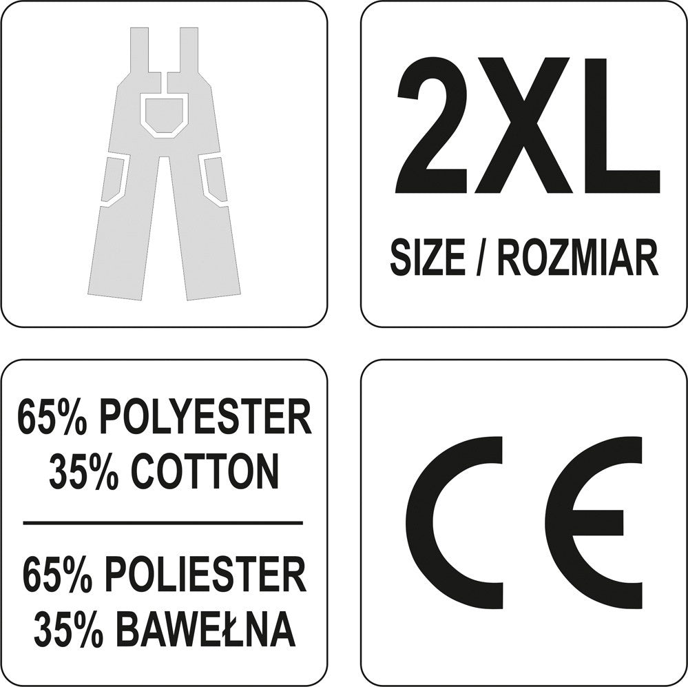 WORK BIB PANTS DAN S. 2XL (YT-80294)