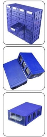 STACKABLE PLASTIC HARDWARE STORAGE BOX | 14.5X9.5X5 CM (SPB145)