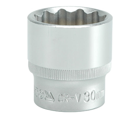 SOCKET 30MM 1/2" 12PT CV  REGULAR (YT-1291)