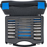 SOCKET SET, HEXAGON | EXTRA LONG | 6.3 MM (1/4") DRIVE | FOR ELECTRIC DRILLS | 5.5 - 19 MM | 15 PCS. (70147)