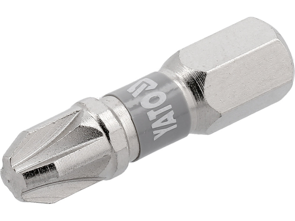 SCREWDRIVER BITS 1/4 25MM PZ3 2 PCS NI (YT-78005)