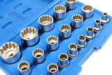 MULTIFUNCTIONAL SOCKET SET SPLINE | 12.5 MM (1/2") | 8-32 MM | 19 PCS. (KR121019)