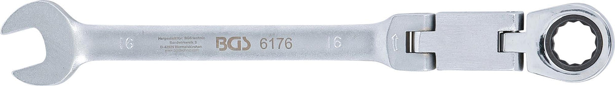 DOUBLE-JOINT RATCHET COMBINATION WRENCH | ADJUSTABLE | 16 MM (6176)