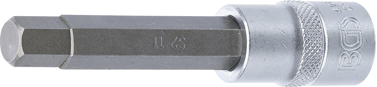BIT SOCKET | LENGTH 100 MM | 12.5 MM (1/2") DRIVE | INTERNAL HEXAGON 11 MM (4266)