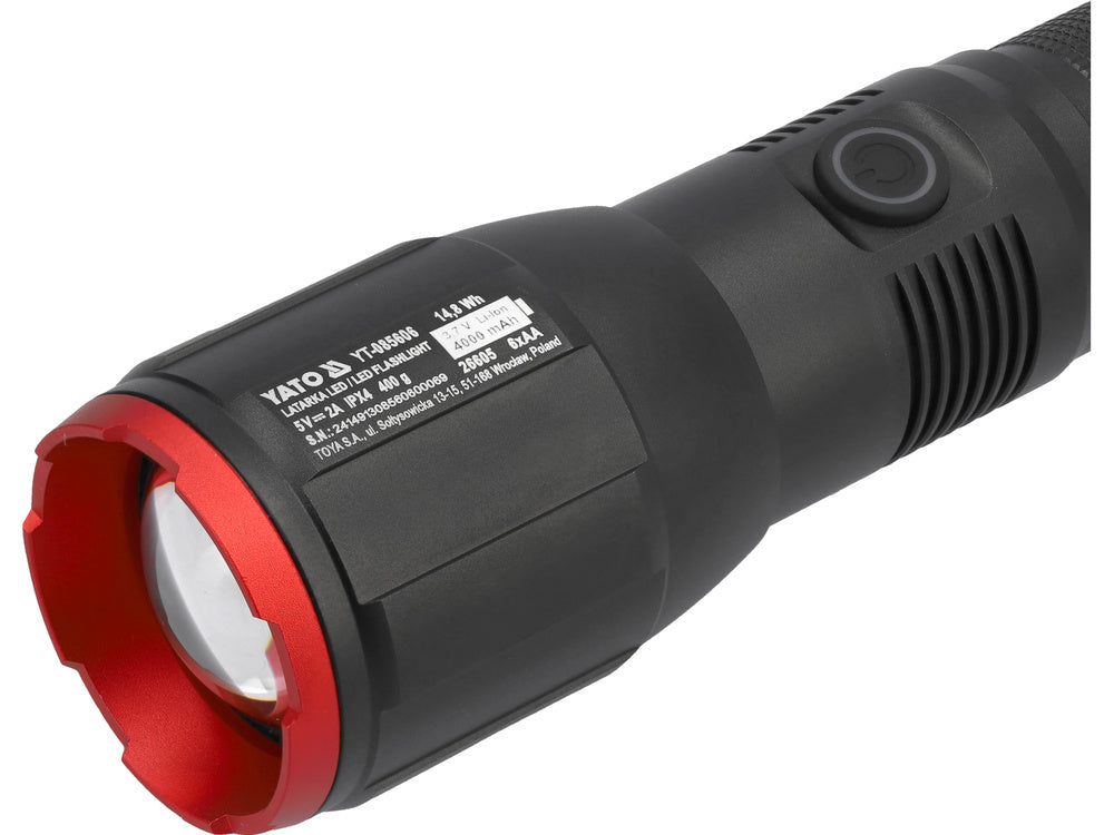 RECHARGEABLE/6XAA FLASHLIGHT 25W 2500LM (YT-085606)