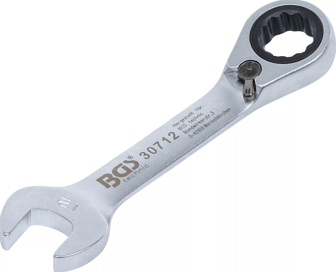 RATCHET COMBINATION WRENCH | SHORT | REVERSIBLE | 12 MM (30712)