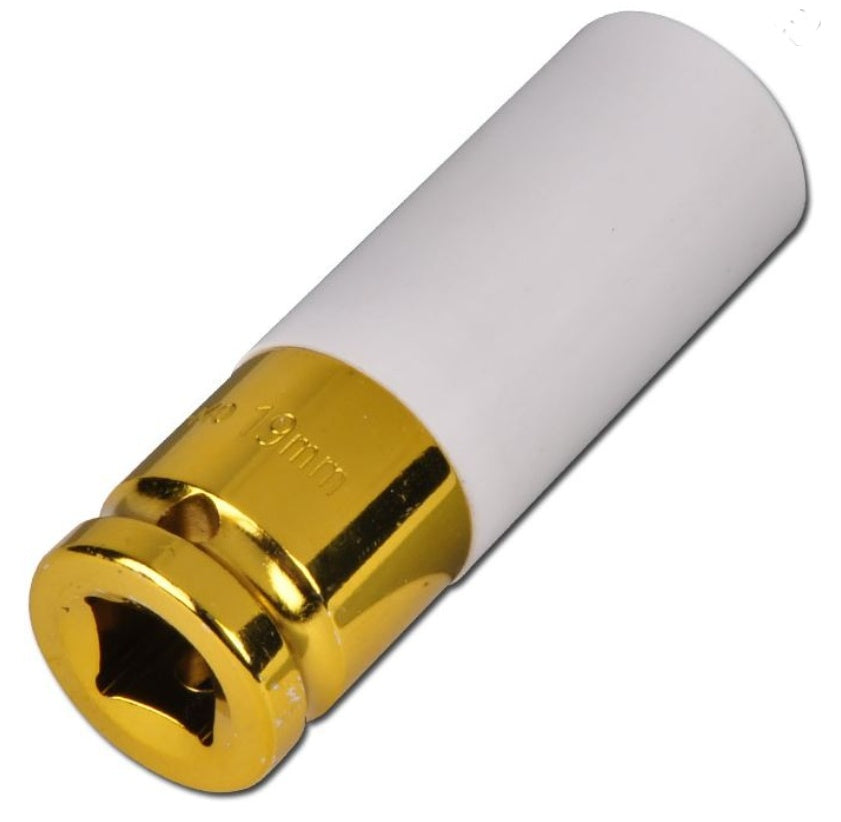 IMPACT SOCKET LONG THIN-WALLED | WITH PLASTIC PROTECTION | 12.5 MM (1/2") | 19 MM (H5019)