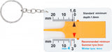 TYRE TREAD DEPTH GAUGE | WITH KEYCHAIN | 0 - 20 MM (80726)