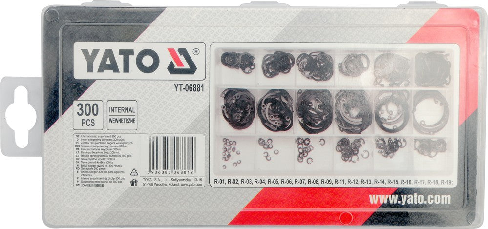 INTERNAL CIRCLIP ASSORTMENT 300PCS (YT-06881)