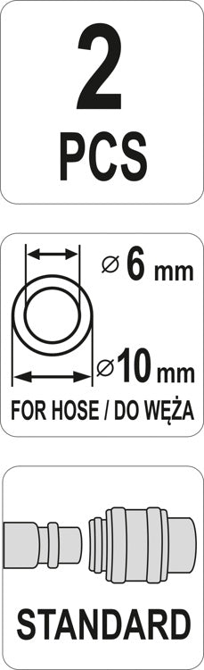 2PCS KIT OF EUROPEAN QUICK COUPLER (YT-24103)