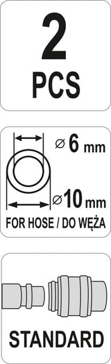 2PCS KIT OF EUROPEAN QUICK COUPLER (YT-24103)