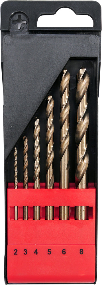 CO-HSS TWIST DRILL BIT SET 6PCS 2-8MM (YT-41602)