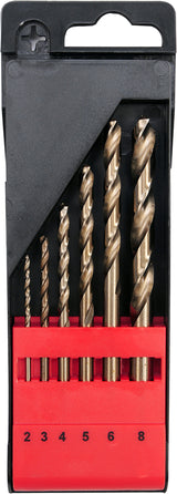 CO-HSS TWIST DRILL BIT SET 6PCS 2-8MM (YT-41602)