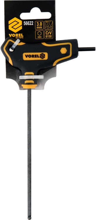 T-HANDLE HEX KEY WITH BALL 3.0MM (56622)