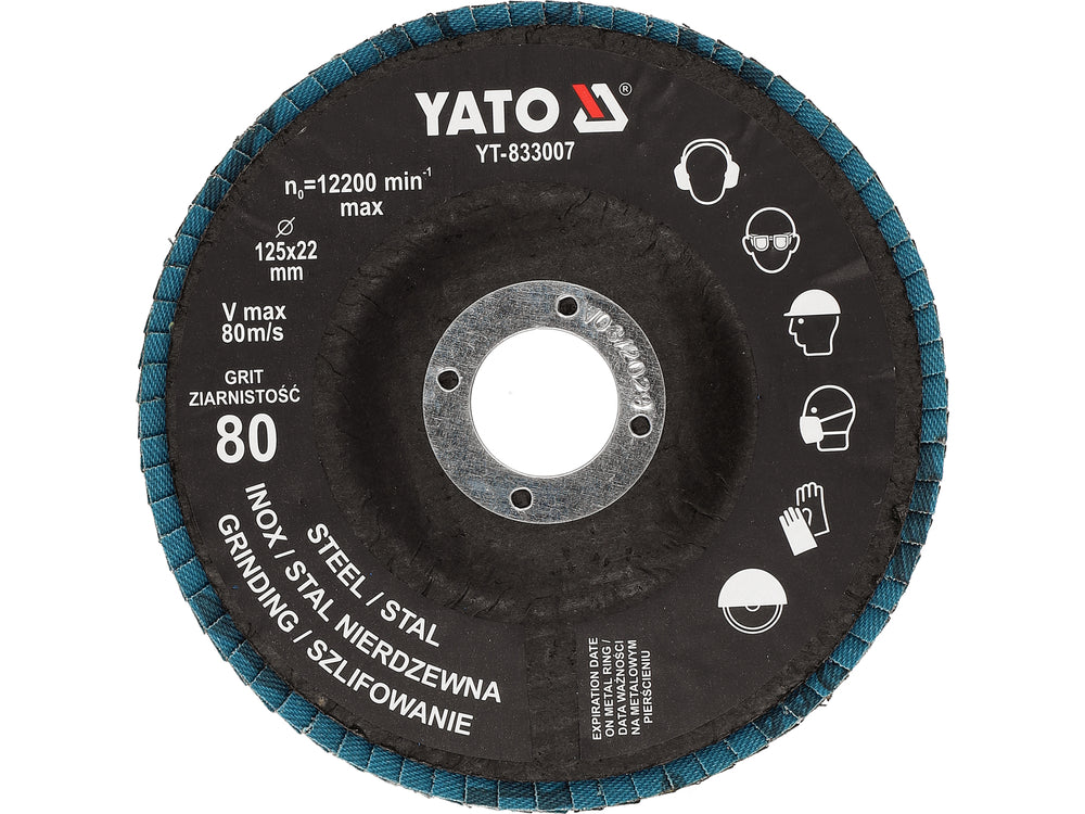 FLAP DISC | 125 MM X 22 | P80 (YT-833007)