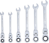 RATCHET COMBINATION WRENCH SET | FLEXIBLE HEADS | INCH SIZES | 1/4" - 9/16" | 6 PCS. (30005)