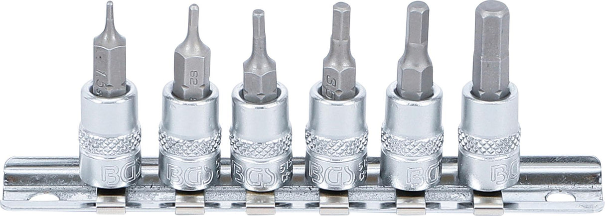 BIT SOCKET SET | 6.3 MM (1/4") DRIVE | INTERNAL HEXAGON 1.5 - 6 MM | 6 PCS. (5151)
