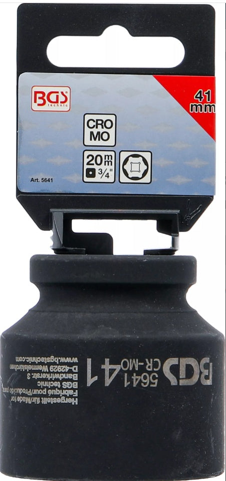 IMPACT SOCKET, HEXAGON | 20 MM (3/4") DRIVE | 41 MM (5641)