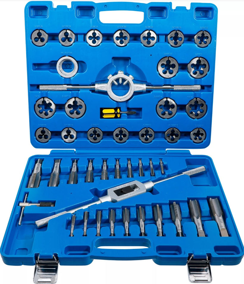 TAP AND DIE SET | INCH SIZES | 1/4" - 1" | 45 PCS. (1898)