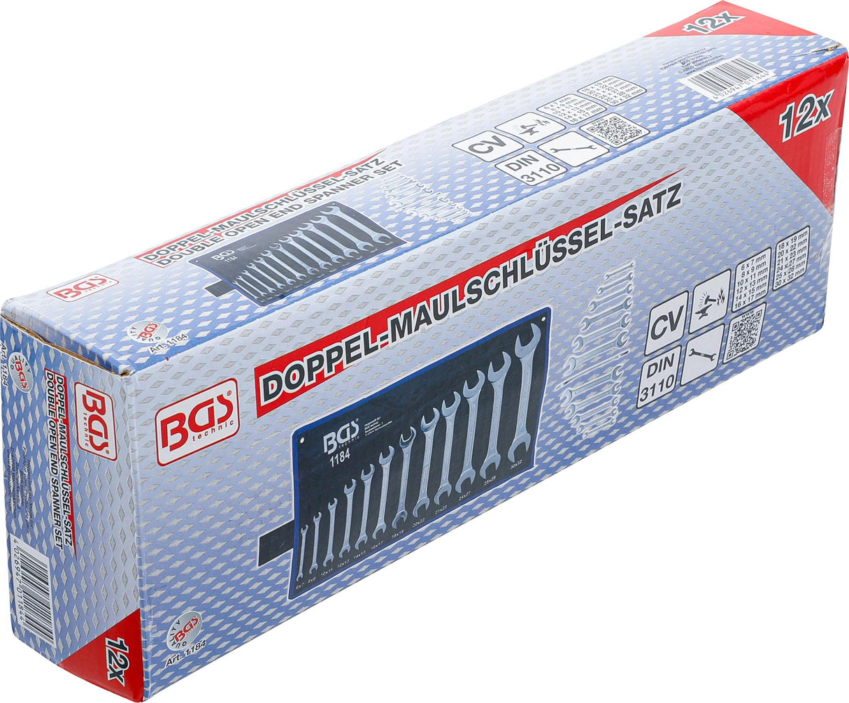 DOUBLE OPEN END SPANNER SET | 6 X 7 - 30 X 32 MM | 12 PCS. (1184)