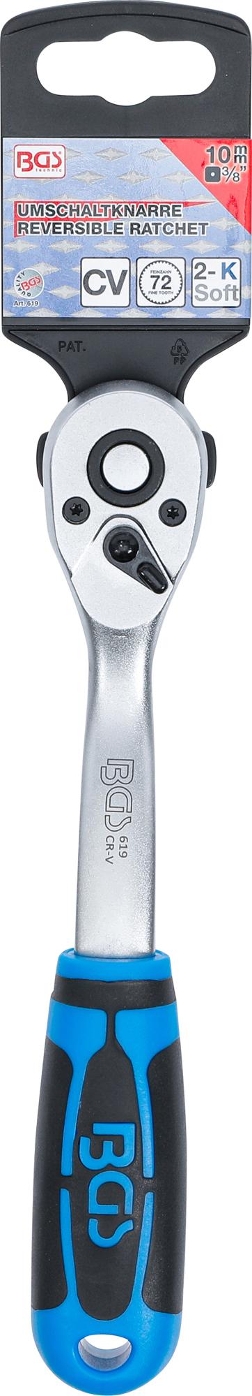 REVERSIBLE RATCHET | FINE TOOTH | 10 MM (3/8") (619)