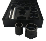 SOCKET SET FOR DAMAGED BOLTS METAL BOX 3/8"+1/2" | 15 PCS. (2408E)